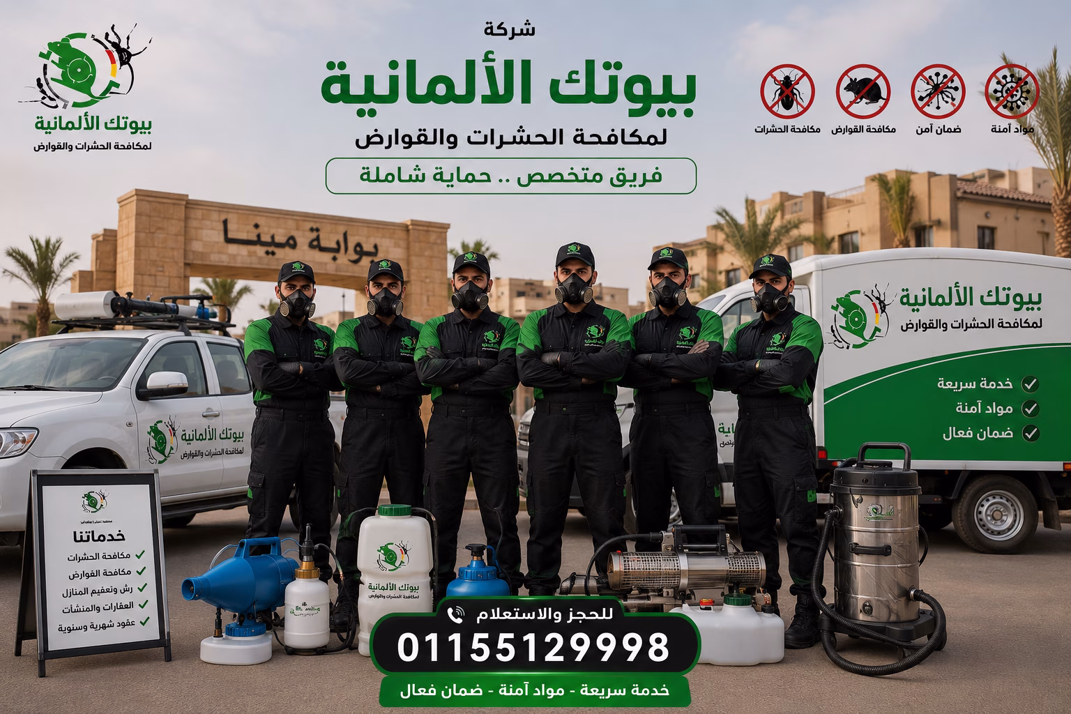 فريق بيوتك الألمانية المتخصص في مكافحة الحشرات