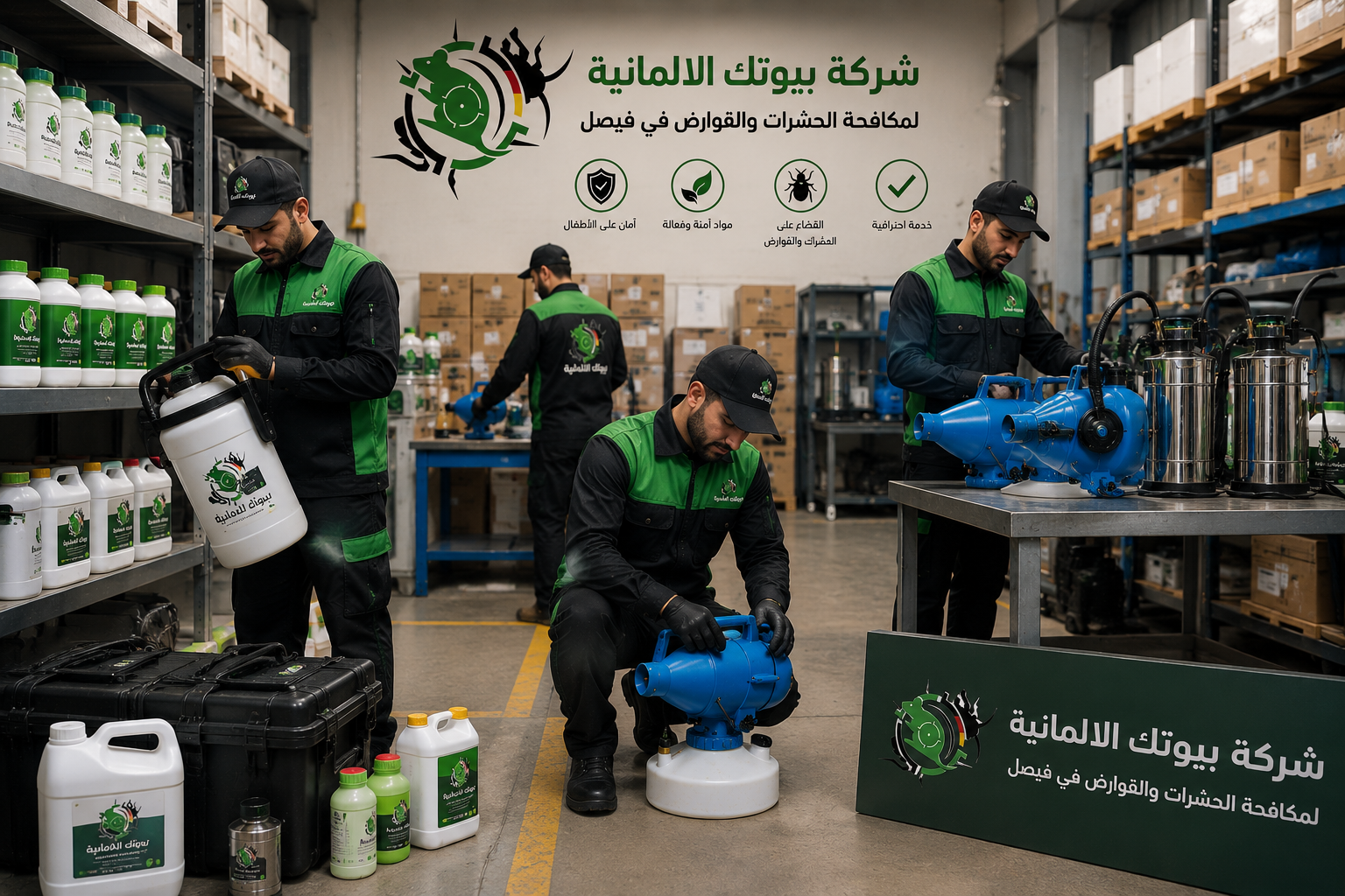 مكافحة الحشرات فى المخازن والمحلات والشركات في فيصل
