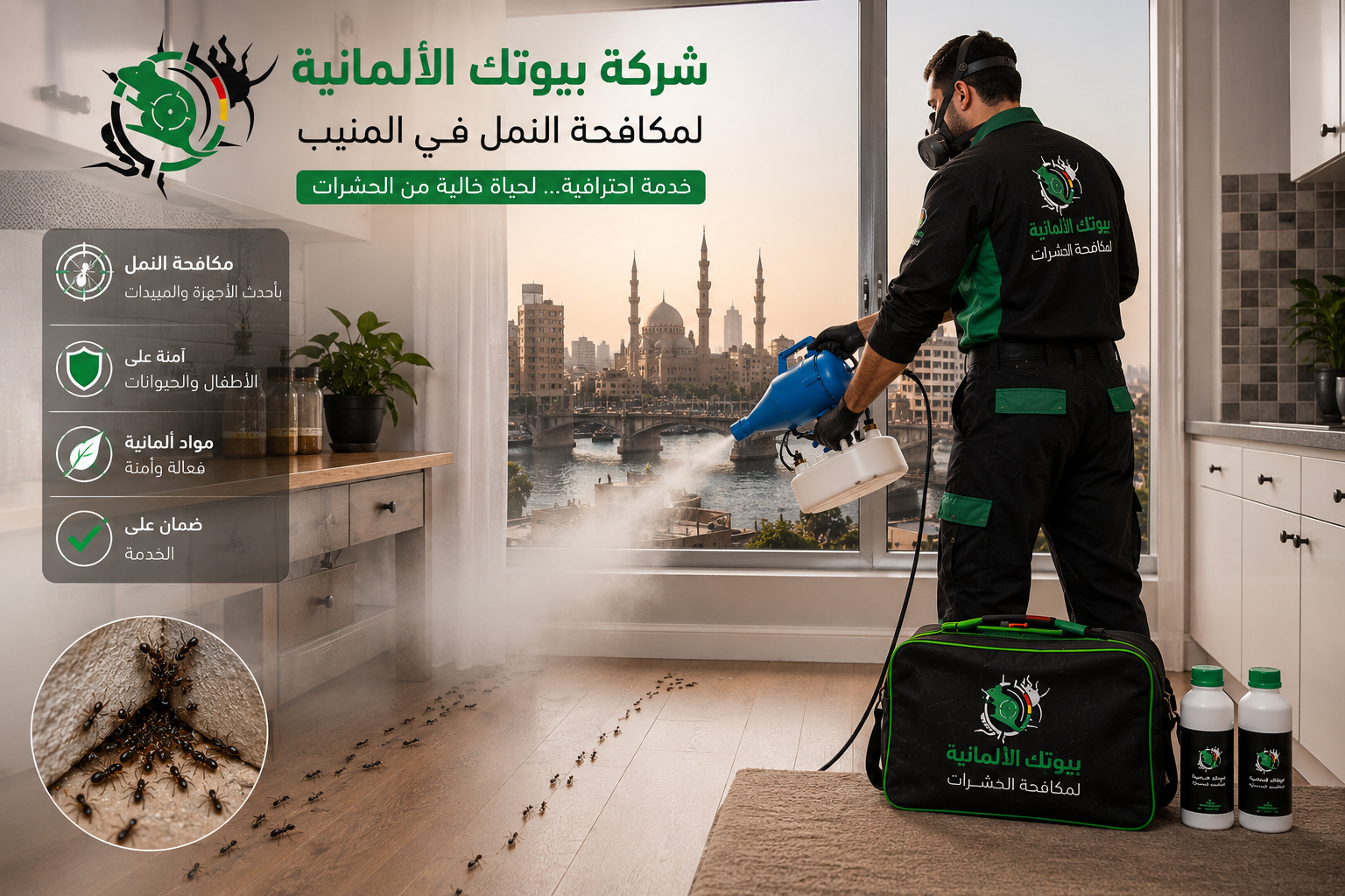 مكافحة النمل في المنيب